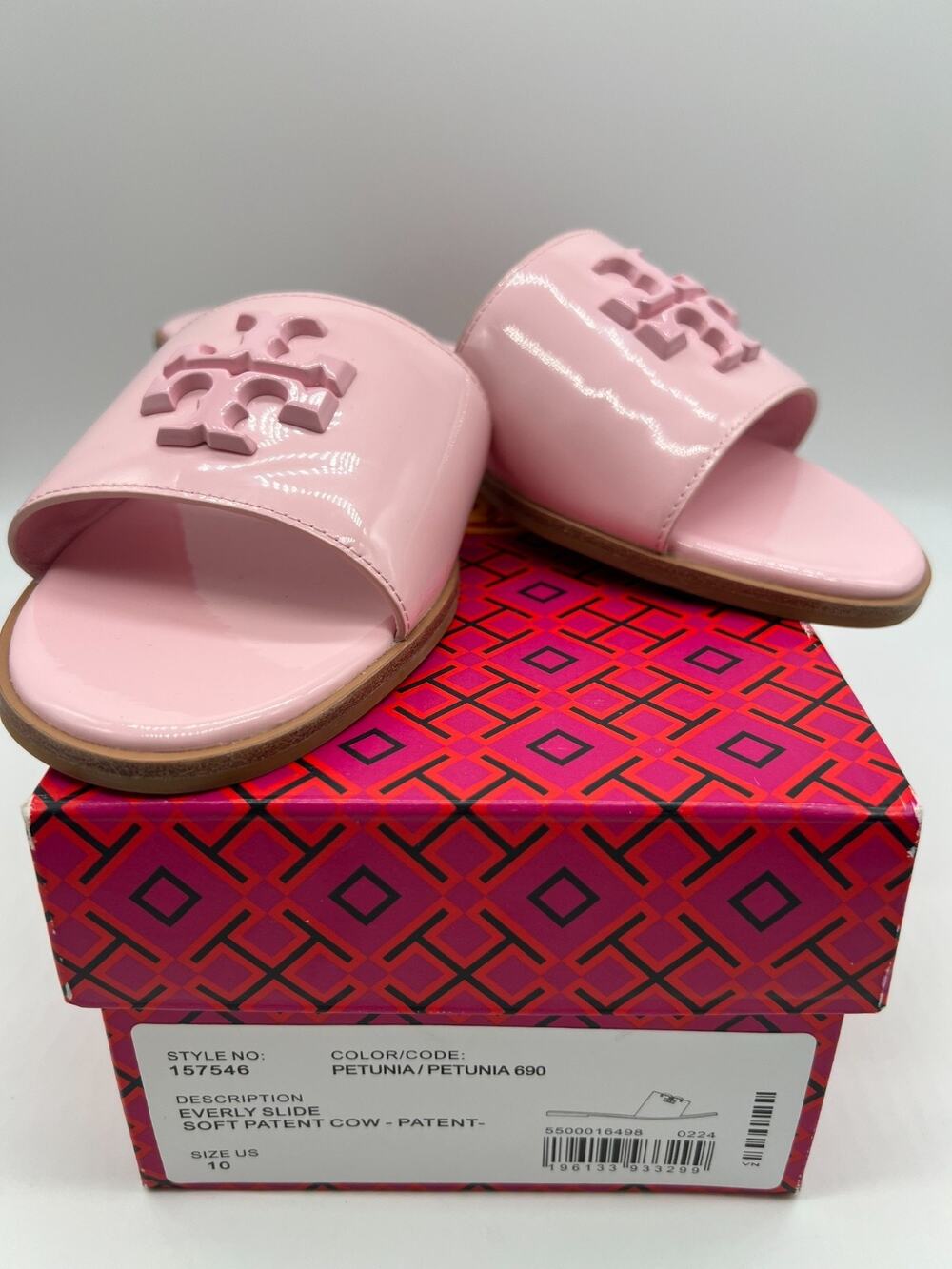 Tory Burch Everly Slide Women's Size 10 Petunia Pink 157546 New